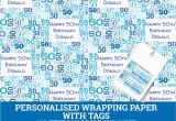 Personalised 50th Birthday Gifts for Him Uk Personalised Happy 50th Birthday Wrapping Paper Male