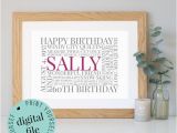 Personalised 60th Birthday Gifts for Him Personalised 60th Birthday Gift Word Art 60th Birthday