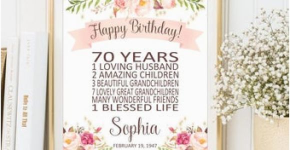 Personalised 70th Birthday Gifts for Him 70th Birthday Gift Etsy