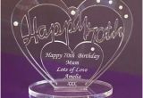 Personalised 70th Birthday Gifts for Him Personalised 70th Birthday Gift Heart with Message Free