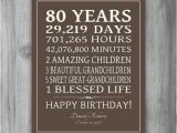 Personalised 80th Birthday Gifts for Him 80th Birthday Gift Sign Canvas Print Personalized Art Mom