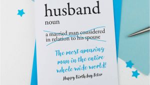 Personalised Birthday Cards for Husband Personalised Dictionary Birthday Card for Husband by A is