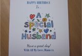 Personalised Birthday Cards for Husband Personalised Handmade Birthday Card Husband 40th 50th