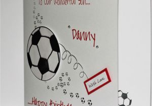 Personalised Birthday Cards for Husband Personalised Handmade Football Birthday Card Age 6 99