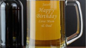 Personalised Birthday Gifts for Him 50th Birthday Personalised Glass Tankard Find Me A Gift