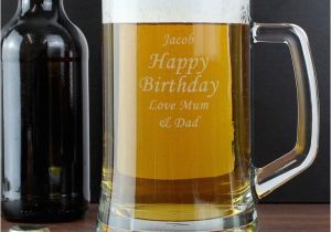 Personalised Birthday Gifts for Him 50th Birthday Personalised Glass Tankard Find Me A Gift