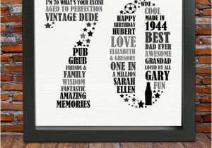 Personalised Birthday Gifts for Him India Framed 70th Birthday Gift 70th Birthday 70th by