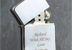 Personalised Birthday Gifts for Him Uk Engraved Lighter Chrome Find Me A Gift