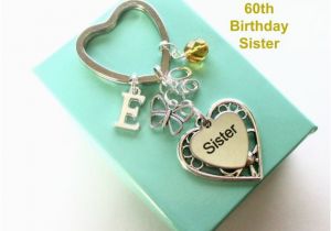 Personalised Gifts for Her 60th Birthday 60th Birthday Gift for Sister Personalised Sister Keyring