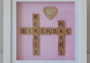 Personalised Scrabble Birthday Cards 30th Birthday Personalised Scrabble Frame