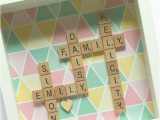 Personalised Scrabble Birthday Cards Custom Made Family Name Frame Personalised Scrabble Art