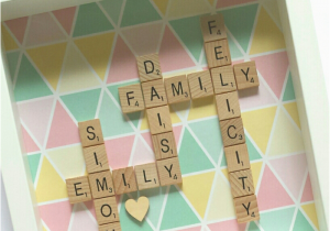 Personalised Scrabble Birthday Cards Custom Made Family Name Frame Personalised Scrabble Art