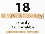 Personalised Scrabble Birthday Cards Personalised 18 is Only 12 In Scrabble Birthday Card