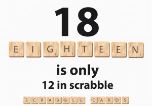 Personalised Scrabble Birthday Cards Personalised 18 is Only 12 In Scrabble Birthday Card