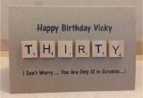 Personalised Scrabble Birthday Cards Personalised 30th 40th 50th 60th Birthday Scrabble