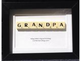 Personalised Scrabble Birthday Cards Personalised Grandpa Gift Scrabble Wall Art Grandpa Birthday