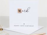 Personalised Scrabble Birthday Cards Personalised Milestone Age Birthday Scrabble Card by Jodie