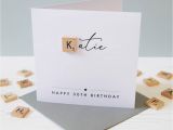 Personalised Scrabble Birthday Cards Personalised Milestone Age Birthday Scrabble Card by Jodie