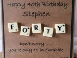 Personalised Scrabble Birthday Cards Personalised Milestone Birthday Scrabble Card 30th 40th