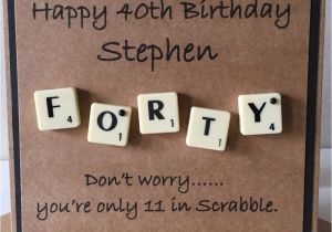 Personalised Scrabble Birthday Cards Personalised Milestone Birthday Scrabble Card 30th 40th