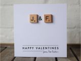 Personalised Scrabble Birthday Cards Personalised Scrabble Couple Valentines Card by Jg Artwork