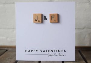 Personalised Scrabble Birthday Cards Personalised Scrabble Couple Valentines Card by Jg Artwork