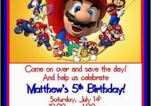 Personalised Super Mario Birthday Card 12 Printed Super Mario Brothers Personalized Birthday