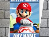Personalised Super Mario Birthday Card Mario Super Mario Birthday Card Mario Kart