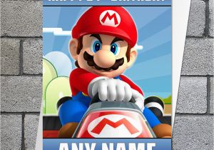 Personalised Super Mario Birthday Card Mario Super Mario Birthday Card Mario Kart