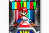 Personalised Super Mario Birthday Card Personalised Name Super Mario Bros Happy Birthday A5 Card