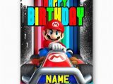 Personalised Super Mario Birthday Card Personalised Name Super Mario Bros Happy Birthday A5 Card
