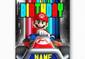 Personalised Super Mario Birthday Card Personalised Name Super Mario Bros Happy Birthday A5 Card