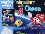 Personalised Super Mario Birthday Card Super Mario Personalised Birthday Card son Brother