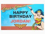 Personalised Wonder Woman Birthday Card Dc Comics Wonder Woman Birthday Banner Zazzle Com