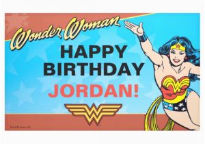 Personalised Wonder Woman Birthday Card Dc Comics Wonder Woman Birthday Banner Zazzle Com