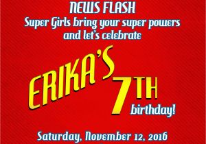 Personalised Wonder Woman Birthday Card Wonder Woman Superhero Personalized Birthday Invitation 2
