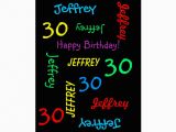 Personalize A Birthday Card Personalized Greeting Card 30th Birthday Black Zazzle