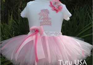 Personalized 1st Birthday Girl Outfits First Birthday Girl Tutu Outfit Personalized Pink Tutu