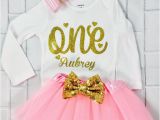 Personalized 1st Birthday Girl Outfits Personalized 1st Birthday Outfit One Birthday by Funmunchkin
