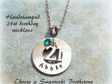 Personalized 21st Birthday Gifts for Him 21st Birthday Gift Personalized Handstamped Gift for 21st