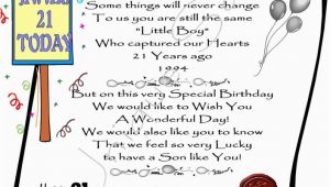 Personalized 21st Birthday Gifts for Him Gift for 21st Birthday son Personalized Laminated Card