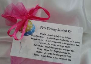 Personalized 30th Birthday Gifts for Her 30th Birthday Gift Survival Kit Keepsake Card Novelty