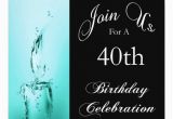 Personalized 40th Birthday Invitations 40th Birthday Party Personalized Invitation Zazzle