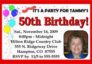 Personalized 40th Birthday Invitations Personalized 40th 50th 60th Birthday Party Invitations