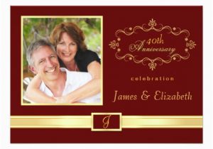 Personalized 40th Birthday Invitations Personalized 40th Anniversary Party Invitations Zazzle