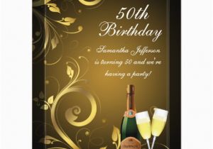 Personalized 50th Birthday Invitations Personalized Champagne Bottle Invitations