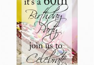 Personalized 60th Birthday Invitations 60th Birthday Party Personalized Invitation Zazzle