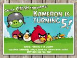 Personalized Angry Birds Birthday Invitations Angry Birds Birthday Invitation Angry Birds Birthday Party