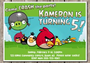 Personalized Angry Birds Birthday Invitations Angry Birds Birthday Invitation Angry Birds Birthday Party