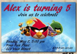 Personalized Angry Birds Birthday Invitations Angry Birds Birthday Invitation Angry Birds Invitation